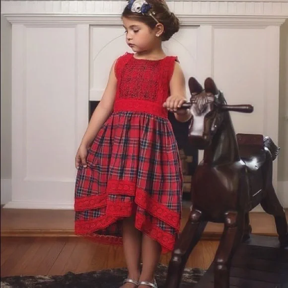 Trish Scully Dresses | Trish Scully Christmas Dress Delphine Dress Size 7 | Color: Red | Size: 7g | Bubblegumlace's Closet
